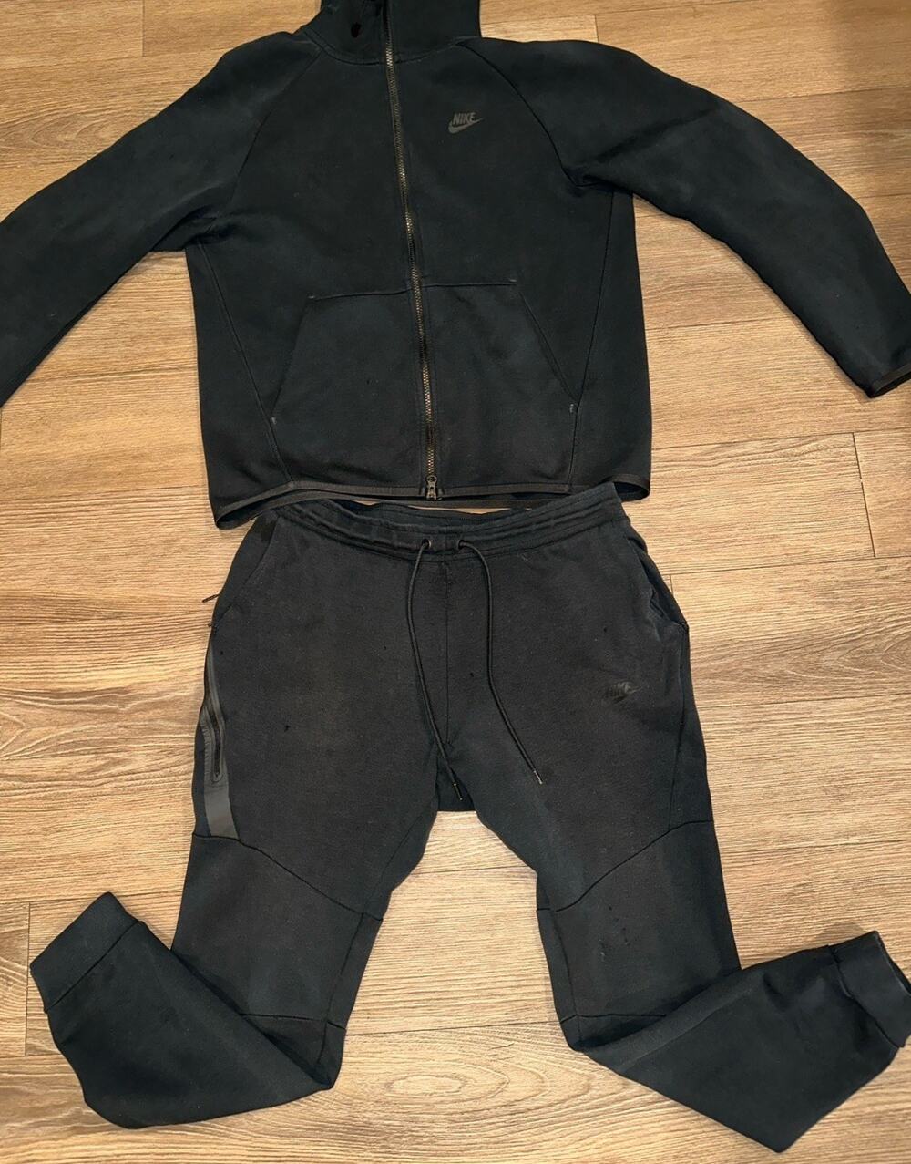 Nike Tech Fleece Tracksuit Black Mens Size Medium